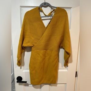 Red Dress Boutique sweater dress in mustard, never worn, perfect confusion